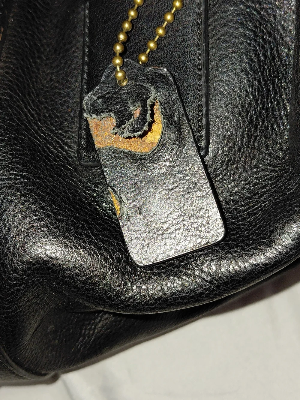 Coach Men’s Black Leather Carryall Bag